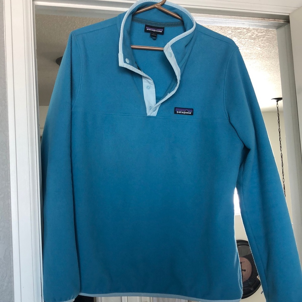 Patagonia Blue Snap Collar Pullover Fleece
